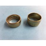 Two 9ct gold rings, weight 17.5 grams