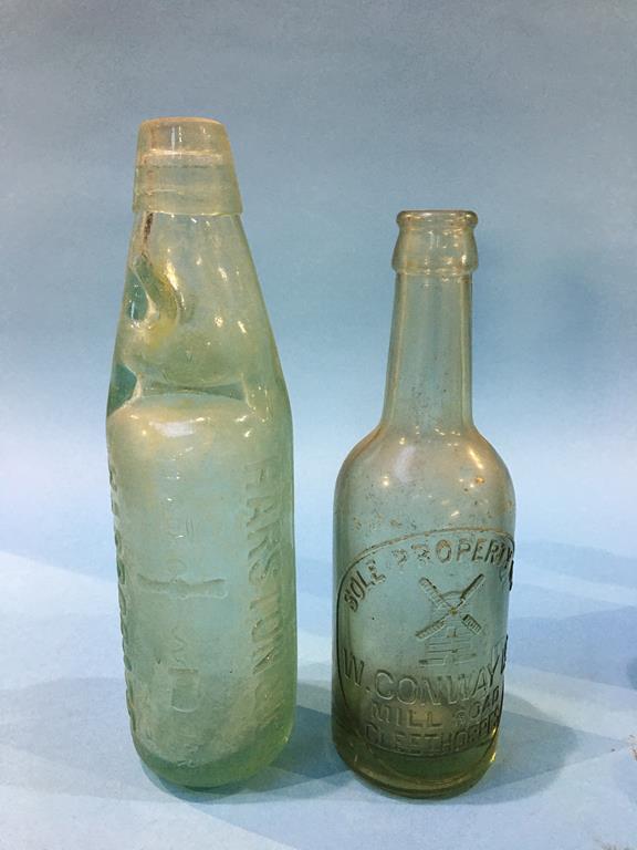 Ten glass advertising bottles to include; W. Conway Ltd, Cleethorpes, Harston and Co., Harrogate, - Image 3 of 7