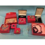 Ten boxes of Butler and Wilson crystal jewellery