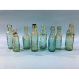 Eight glass advertising bottles from Durham to include, 2 Jessop and Foster, Wm Hedley, 3 Wood and