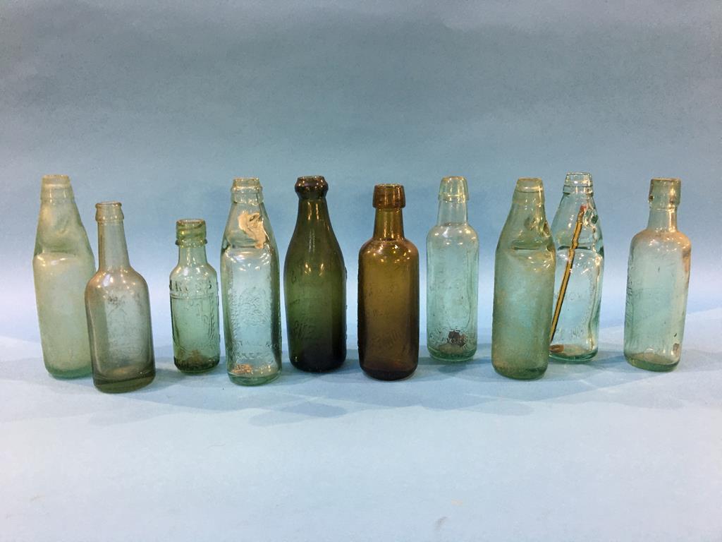 Ten glass advertising bottles to include; W. Conway Ltd, Cleethorpes, Harston and Co., Harrogate, - Image 2 of 7