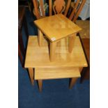 Oak nest of three tables