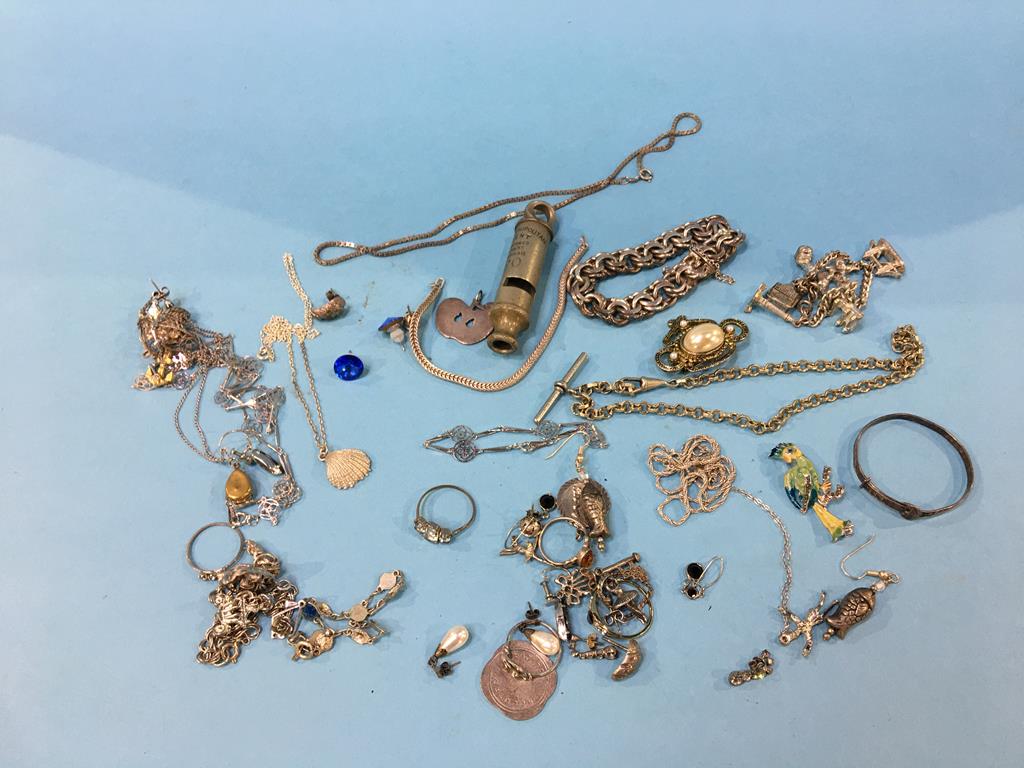 Bag of silver jewellery
