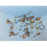 Bag of silver jewellery