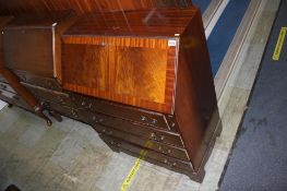 Reproduction mahogany bureau