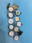 Twelve various pocket watches