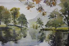 Walter F. Parker, watercolour, signed, dated Dec 4th 1986, 'View of the Lake District', 38 x 48cm