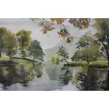 Walter F. Parker, watercolour, signed, dated Dec 4th 1986, 'View of the Lake District', 38 x 48cm