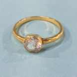A 22ct gold and white sapphire ring, size N, 2.7g