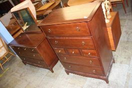 Stag chest of drawers and Stag dressing table