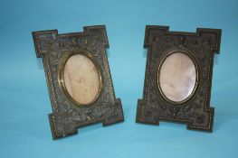 Pair of brass picture frames