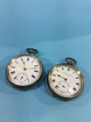 Two silver pocket watches