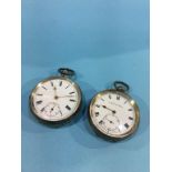 Two silver pocket watches