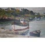 Guy Pennamen, oil on canvas, signed, 'Port De Doelan', 45 x 54cm