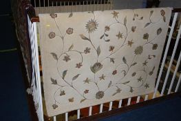 A John Lewis beige and floral tufted rug, 121 x 187cm