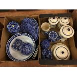 Assorted 'Calico' china, storage jars etc.