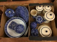 Assorted 'Calico' china, storage jars etc.