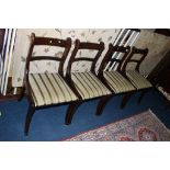 Set of four reproduction mahogany chairs
