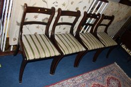 Set of four reproduction mahogany chairs