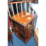 Reproduction mahogany revolving bookcase, 45cm wide