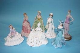 Seven figures to include; Wedgwood, Coalport etc.