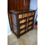 An American Drexel Heritage decorative chest of two short and three long graduated drawers, with bun