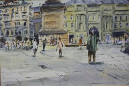 Robert A. Oliver, (1960 -), watercolour, signed, 'Greys Monument ', 32 x 52cm