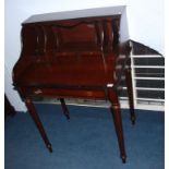 Reproduction mahogany writing desk, 74cm wide