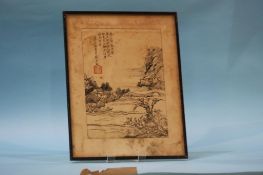 Chinese watercolour 47 x 36 cm