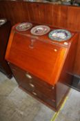 Mahogany bureau, 77cm wide