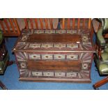 An Ornately decorated blanket chest, 91cm wide