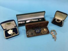 Costume jewellery and a Ladies silver wristwatch