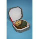 PRC period calligraphy ink paste box 10 cm diameter