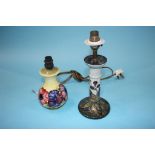 Two Moorcroft table lamps