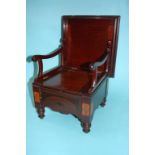 An inlaid mahogany child's commode