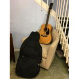 Hondo 12 string guitar and case