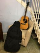 Hondo 12 string guitar and case