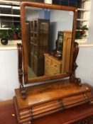 Walnut toilet mirror