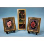 Three framed Moorcroft plaques