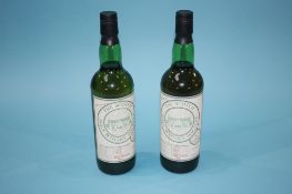 Two bottles of malt whisky society 'Dalmore' and 'Bowmore'