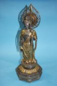 Japanese silvered bronze Buddha 61 cm Height