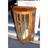 Walnut half moon china cabinet