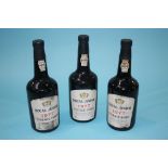 Three bottles of 1977 Pocas Junior Port