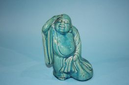 Turquoise Chinese Buddha, 19th century 20 cm Height