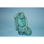 Turquoise Chinese Buddha, 19th century 20 cm Height