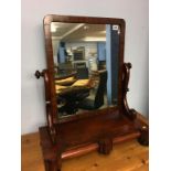 Walnut toilet mirror