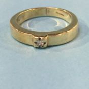 A 9ct gold and diamond ring, size P, 5.4g