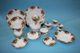 Sixty Three pieces of Royal Albert Old Country Roses part tea, coffee and dinner service (63)