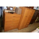 Modern tallboy and a chest of drawers