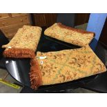 Three chenille table cloths